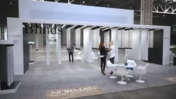 20x40 Island booth design by Reaction Space